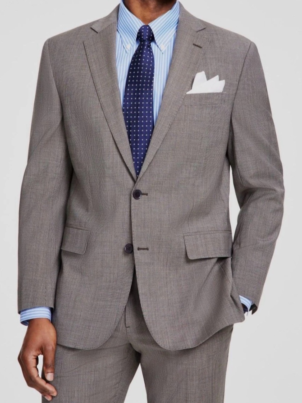 New with Tags B by Brooks Brothers Beige Two-Button Notch Lapel Suit Jacket